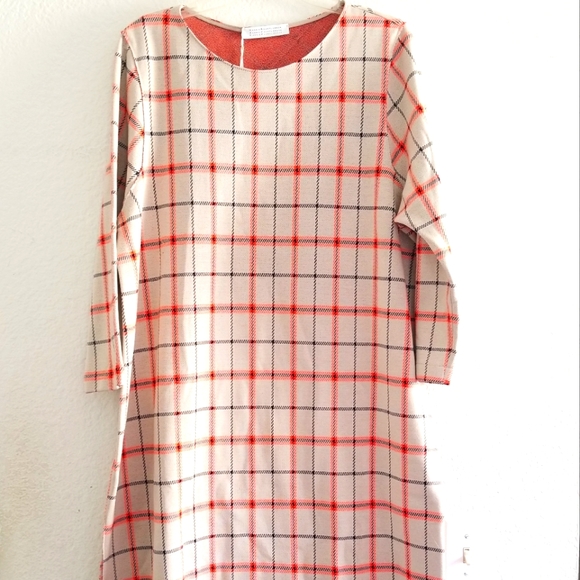 Harris Wharf London Plaid Midi Dress Size IT 46 Beige Cream - Picture 2 of 11